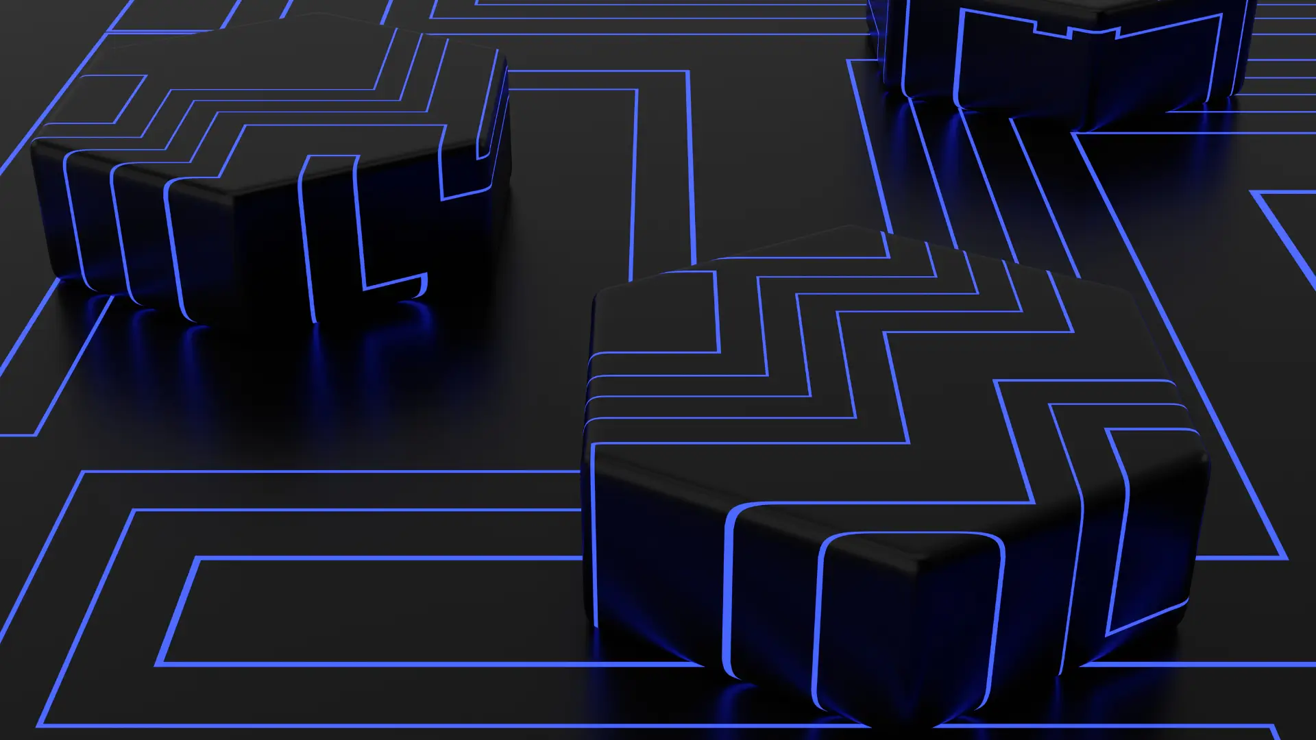 Futuristic web design with 3D elements and immersive interfaces representing 2026 trends