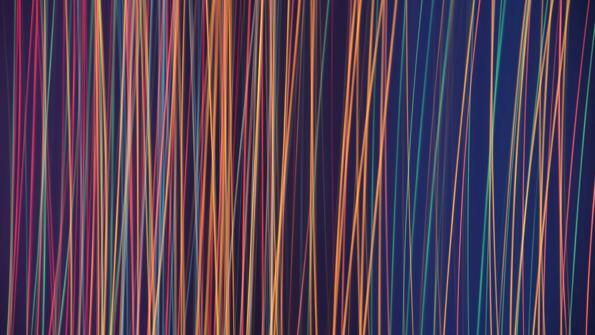 Colorful intertwined cables on a dark blue-violet background, symbolizing the connections between accessibility and web interactions