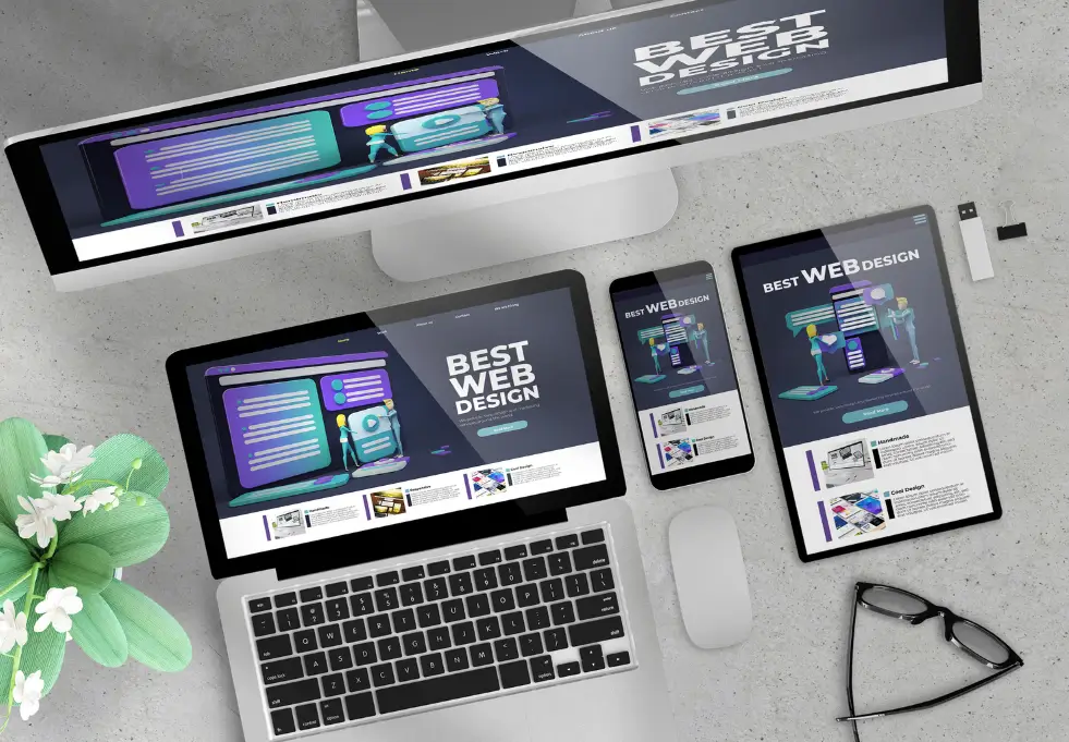 Plusieurs appareils électroniques montrant les différentes tailles